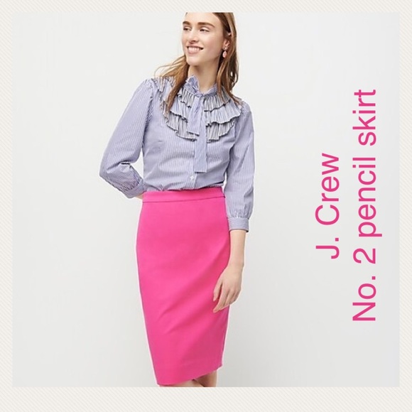 J. Crew Dresses & Skirts - NWT- J. Crew No. 2 Pencil Skirt - Hot Pink- Size 10T